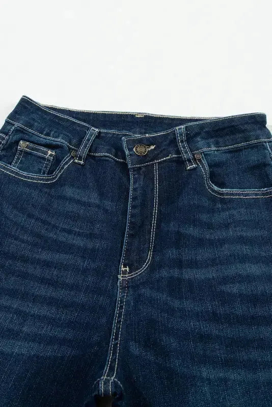 Ripped Bell Bottom Jeans - Fashionfitz