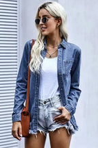 Ripped Denim Jacket - Fashionfitz