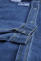 Ripped Denim Jacket - Fashionfitz