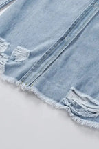 Ripped Denim Jacket - Fashionfitz