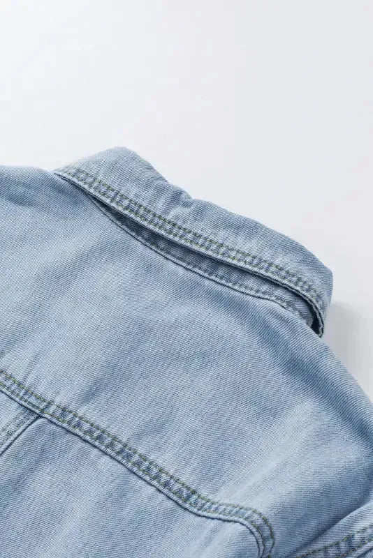 Ripped Denim Jacket - Fashionfitz