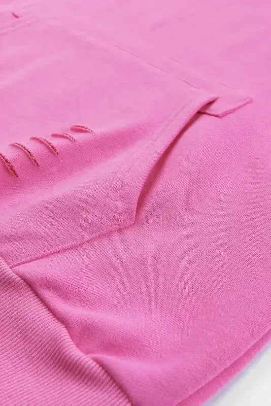 Ripped Hooded Sweatshirt - Kangaroo Pocket - Fashionfitz