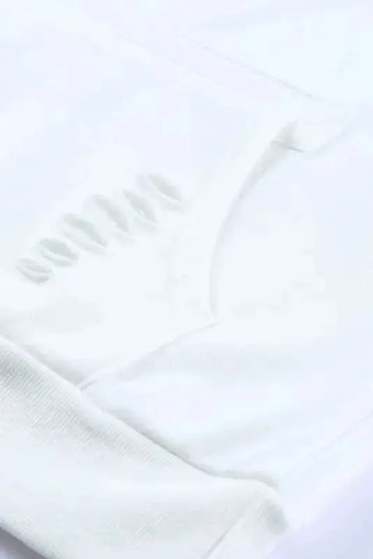 Ripped Hooded Sweatshirt - Kangaroo Pocket - Fashionfitz