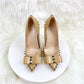 Riviera bow heels - pumps - beige 12cm / 33