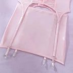 Romantic Tulle Bustier and Skirt Lingerie Set - Fashionfitz