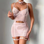 Romantic Tulle Bustier and Skirt Lingerie Set - Fashionfitz