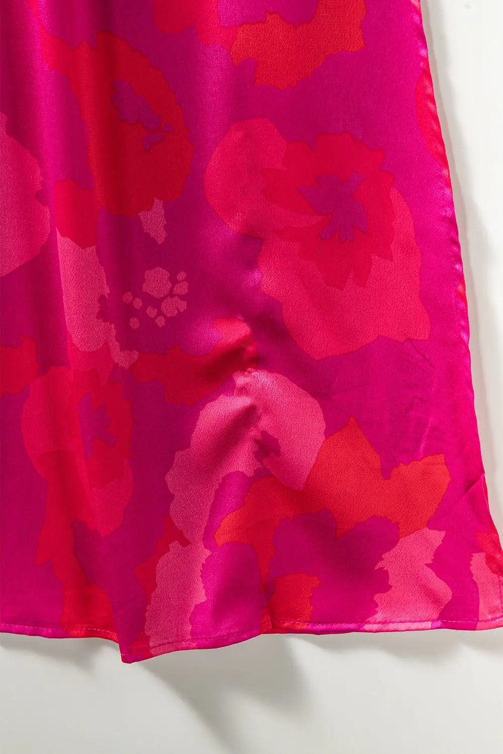 Rose abstract floral print v neck dolman maxi dress - dresses