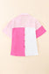 Rose color-block polo shirt - t-shirts