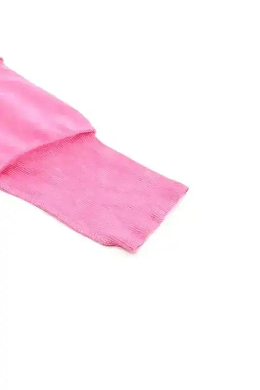 Rose Exposed Seamed High Low Raw Edge Sweatshirt - Fashionfitz