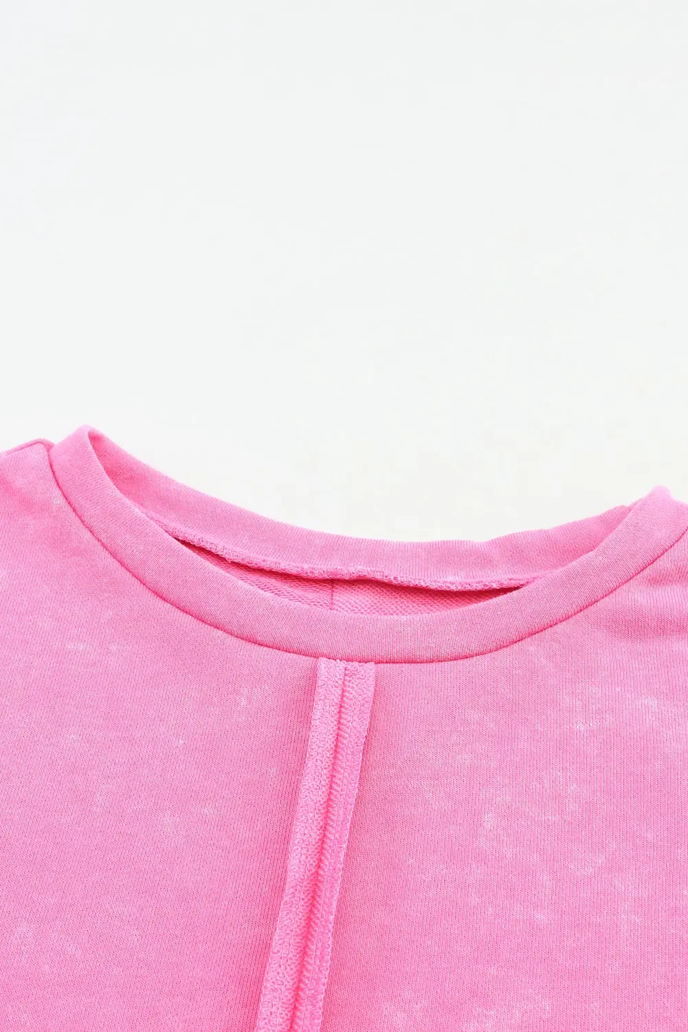 Rose exposed seamed high low raw edge sweatshirt - tops