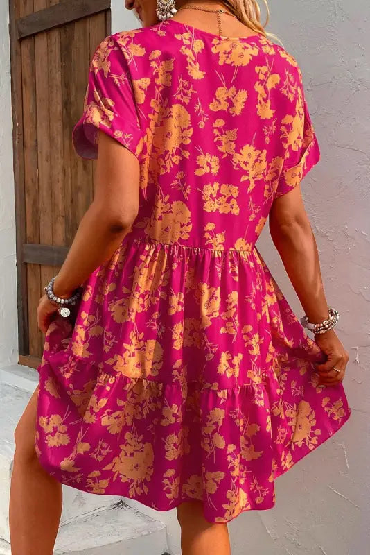 Rose floral smock dress - dresses/floral dresses