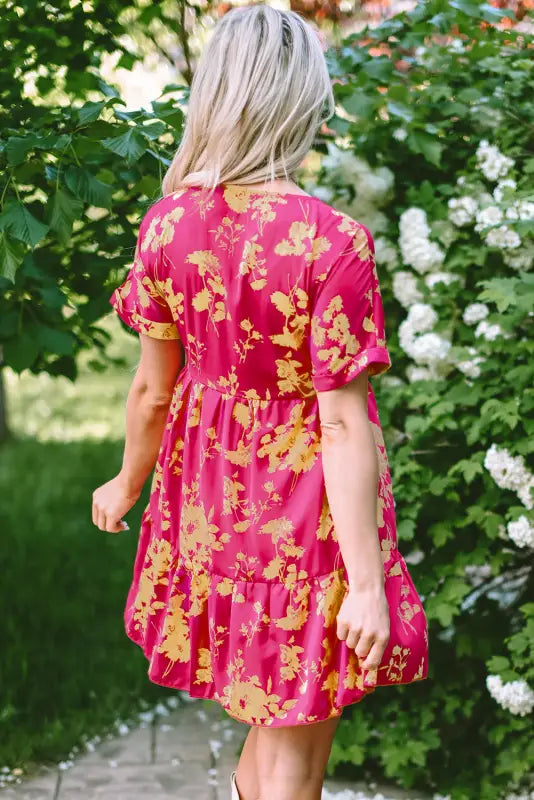 Rose floral smock dress - dresses/floral dresses