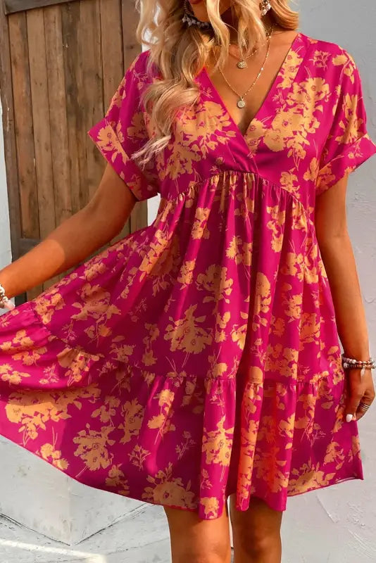 Rose floral smock dress - dresses/floral dresses