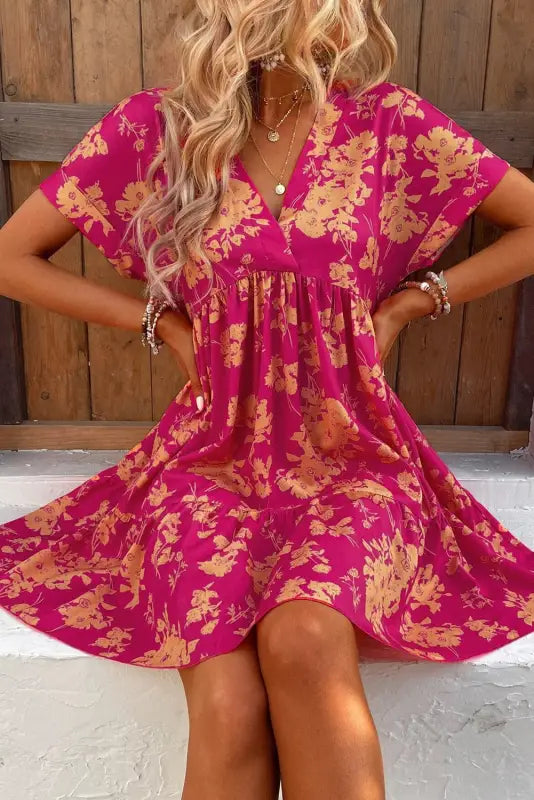 Rose floral smock dress - dresses/floral dresses