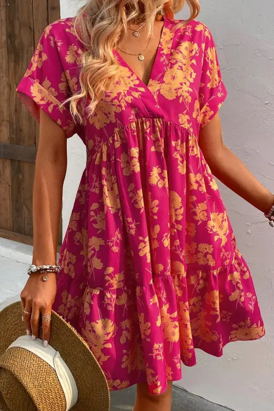 Rose floral smock dress - dresses/floral dresses