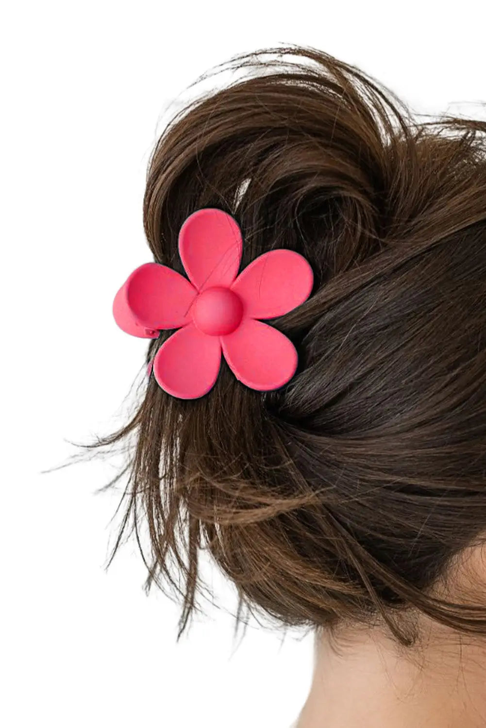 Rose flower hair claw clip - one size / plastic - clips