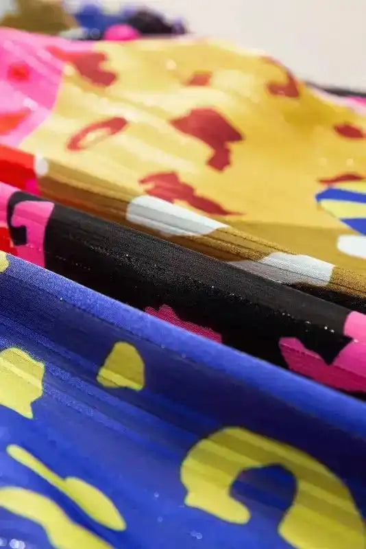 Rose Leopard Flutter Sleeve Crinkled Blouse - Fashionfitz