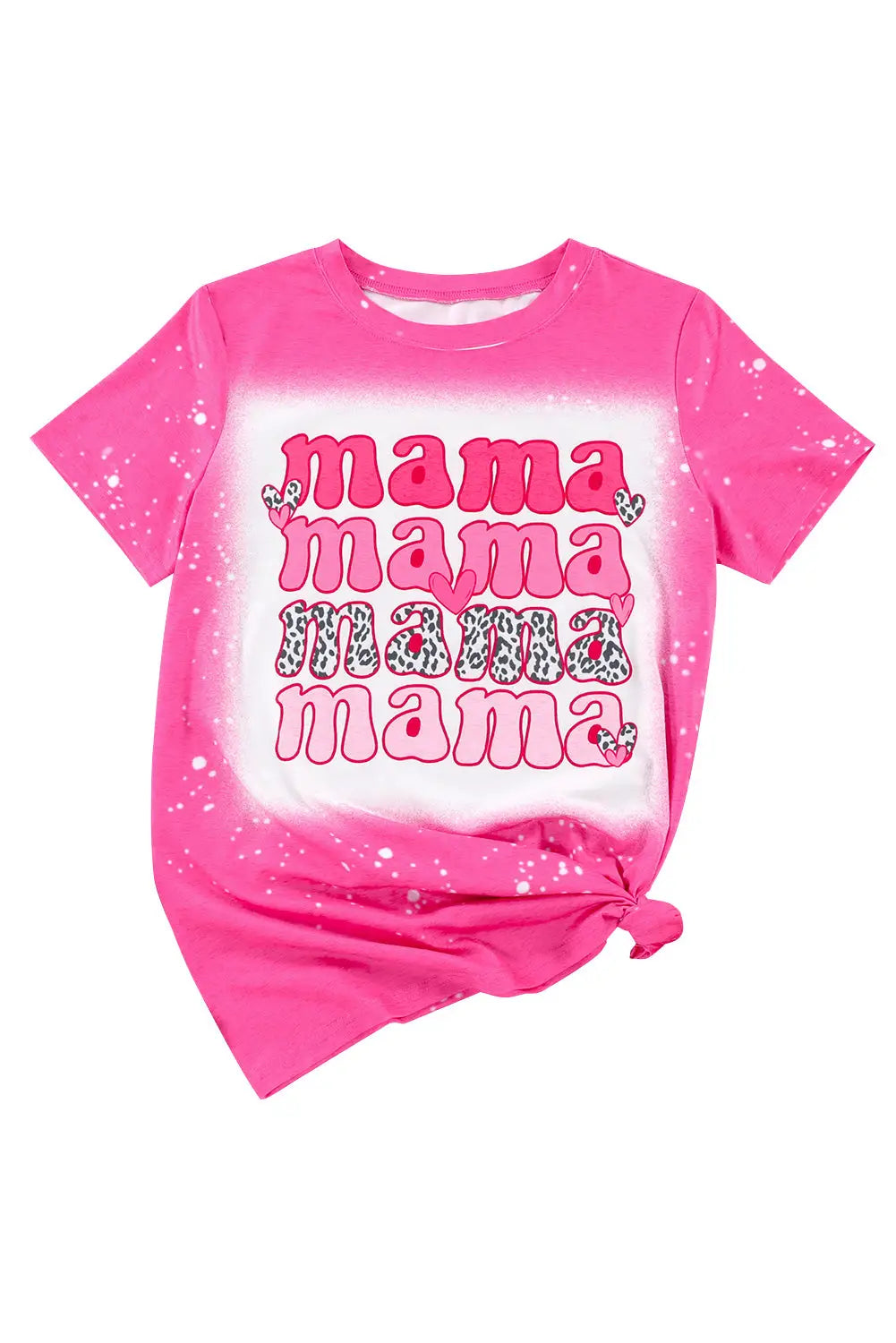 Rose mama letter print graphic tie dye - t-shirts