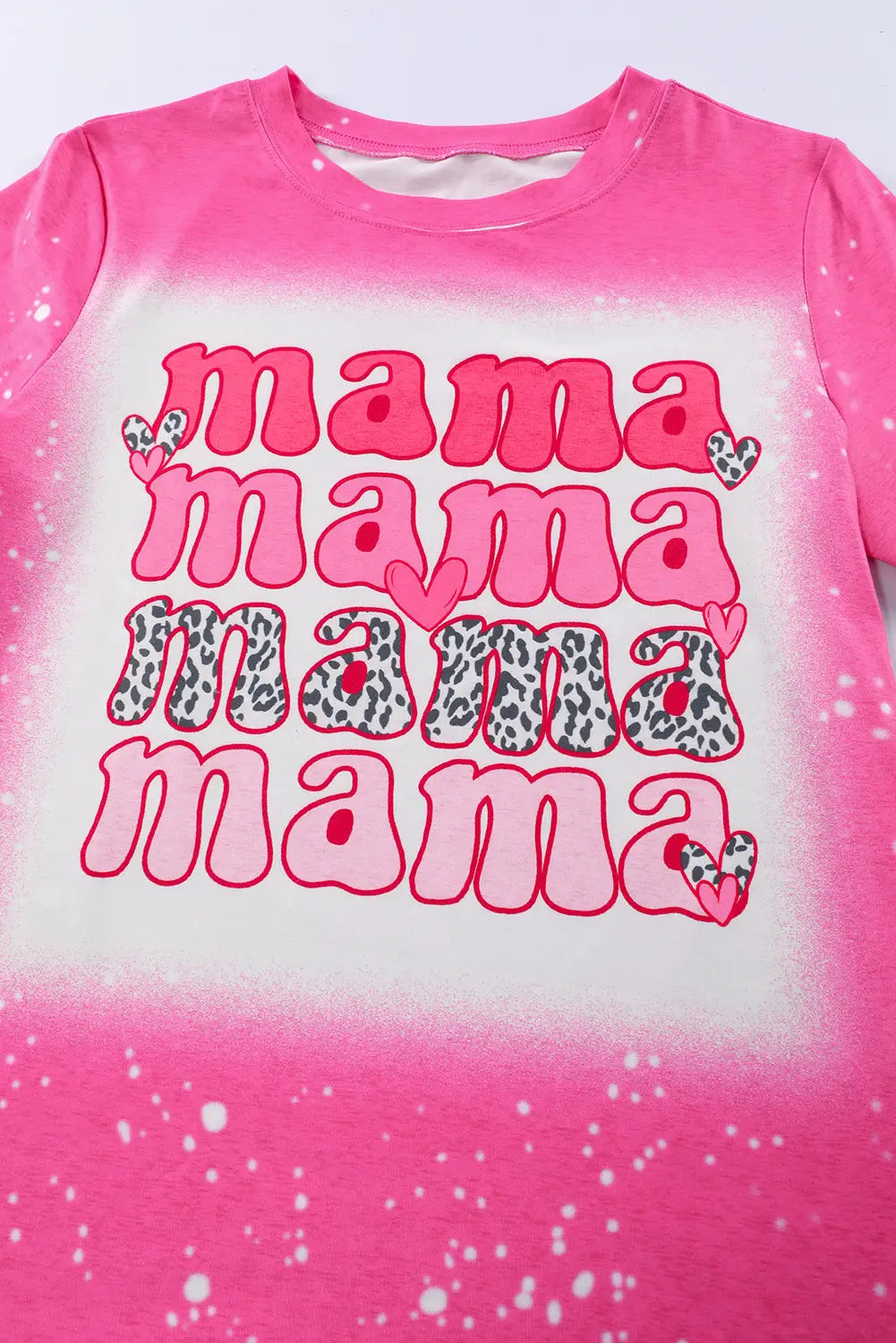 Rose mama letter print graphic tie dye - t-shirts