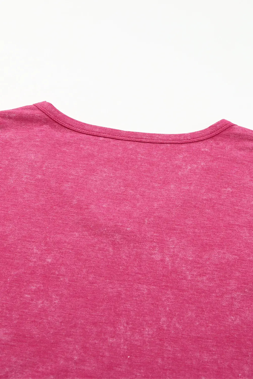 Rose mineral washed v neck short sleeve t shirt - t-shirts