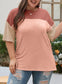 Rose pink plus size ribbed t-shirt - tops & tees