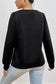 Rose red cable textured puff sleeve sweatshirt - tops