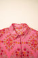 Rose red floral loose shirt - blouses & shirts