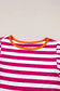 Rose red striped blouse | fashionfitz