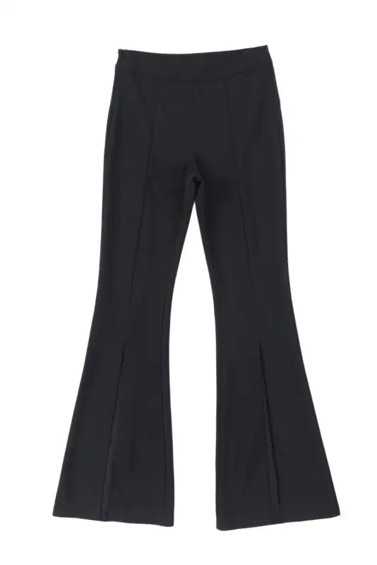 Rose split hem high waist pants - wide leg