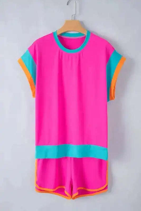 Rose Tee and Shorts Matching Set - Fashionfitz