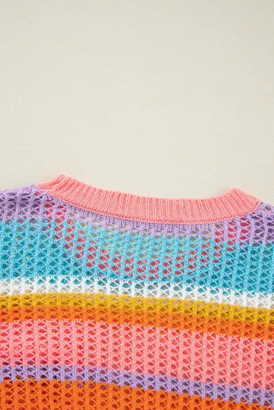 Rosy ribbons crochet sweater | summer chic