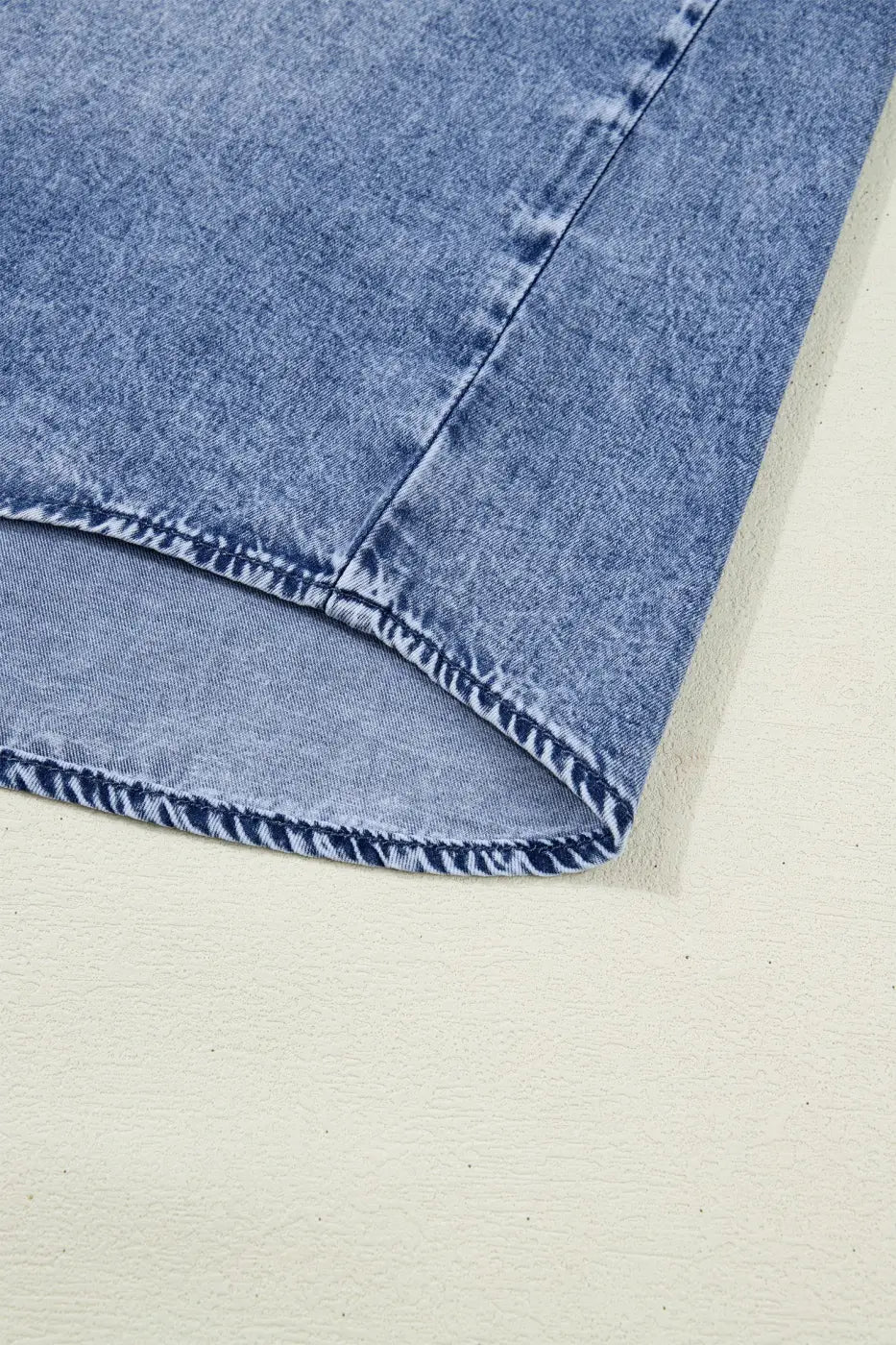 Ruffle denim shirt women | vintage blue western top