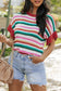 Ruffle sleeve colorful textured sweater - tops/sweaters & cardigans