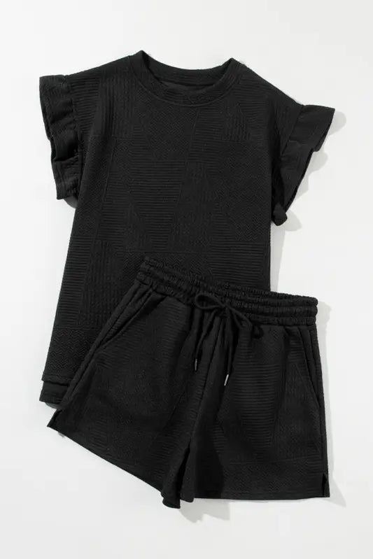 Chic ruffle top & shorts set - perfect summer outfit!