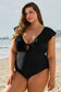 Ruffled one-piece swimsuit - plus size elegance fashionfitz