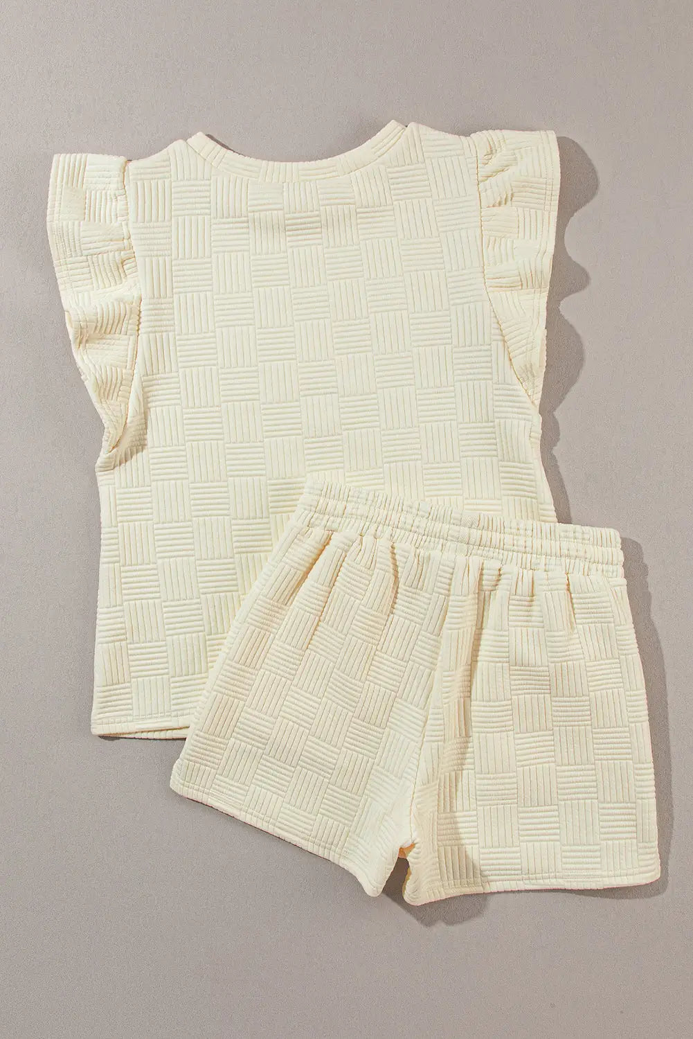 Ruffled sleeve tee and shorts set - two piece sets