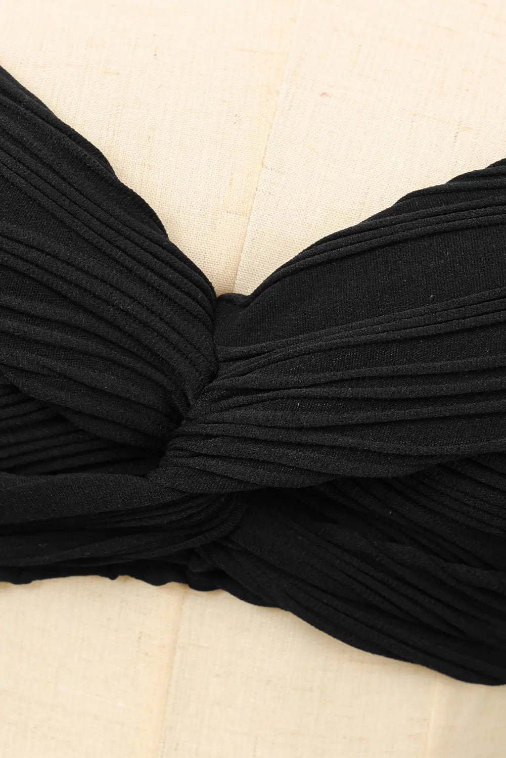 Ruffled straps twist bikini swimsuit - high waist swimsuits
