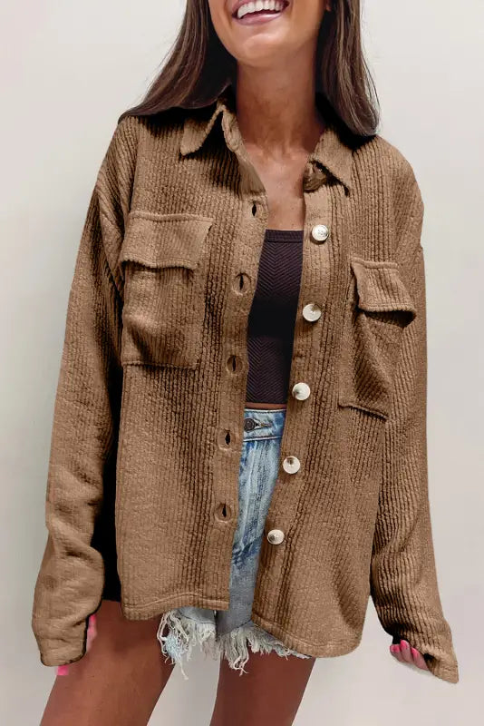 Rugged elegance corduroy shacket | cord overshirts | fashionfitz