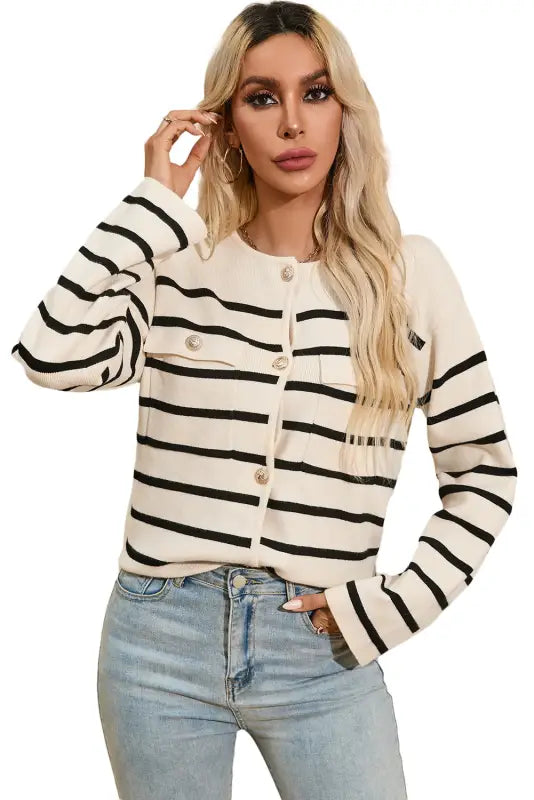 Sable stripe button cardigan | women’s cardigans | fashionfitz