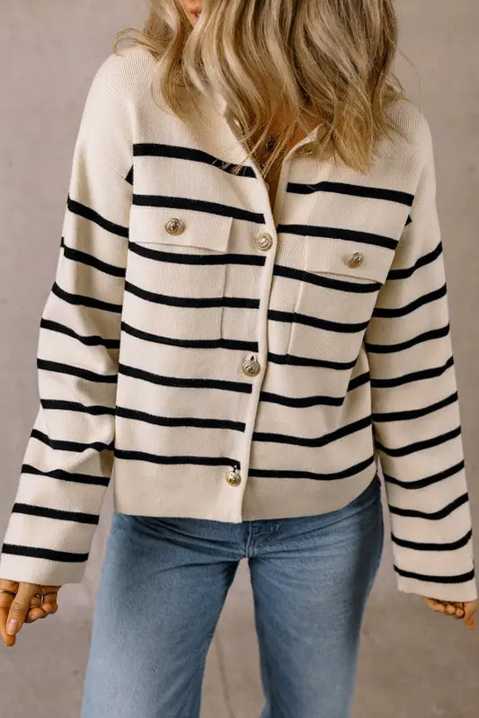 Sable stripe button cardigan | women’s cardigans | fashionfitz