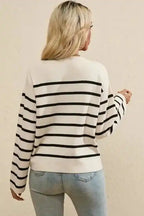 Sable Stripe Button Cardigan - Fashionfitz