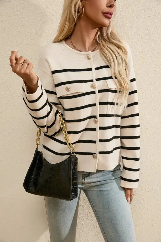 Sable stripe button cardigan | women’s cardigans | fashionfitz