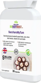 SaccharoMyTum - Vegan Probiotics and Vitamin D3 - Fashionfitz