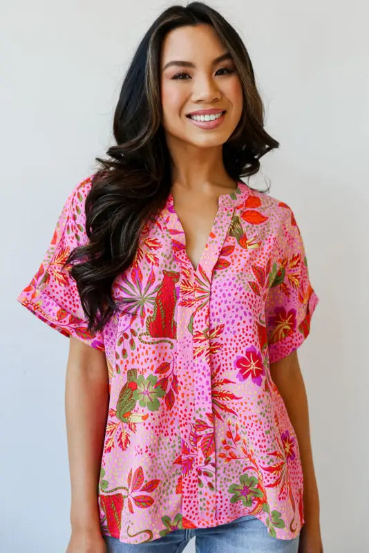 Safari chic floral blouse | summer tops | fashionfitz