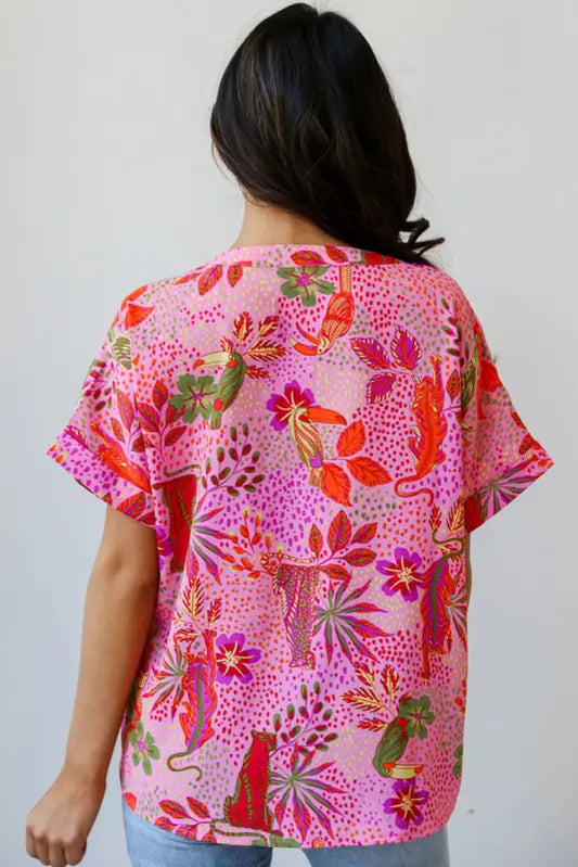 Safari chic floral blouse | summer tops | fashionfitz