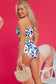 Sapphire siren bikini – one-shoulder high-waisted swimwear