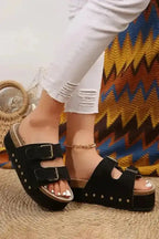 Sassy Strides Suede Slippers - Fashionfitz