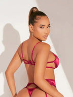 Say My Name 3-Piece Garter Lingerie Set - Fashionfitz