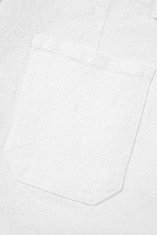 Denim Shorts Scalloped Hemline Denim Shorts