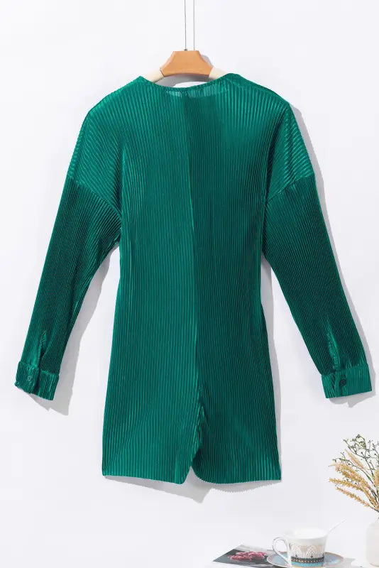 Sea green ribbed romper - rompers